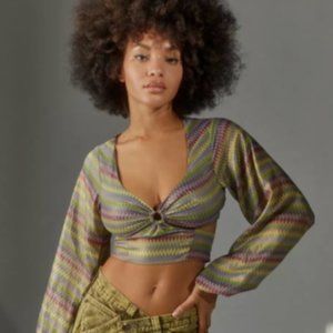 NWT UO Kary Keyhole Tie-Back Top